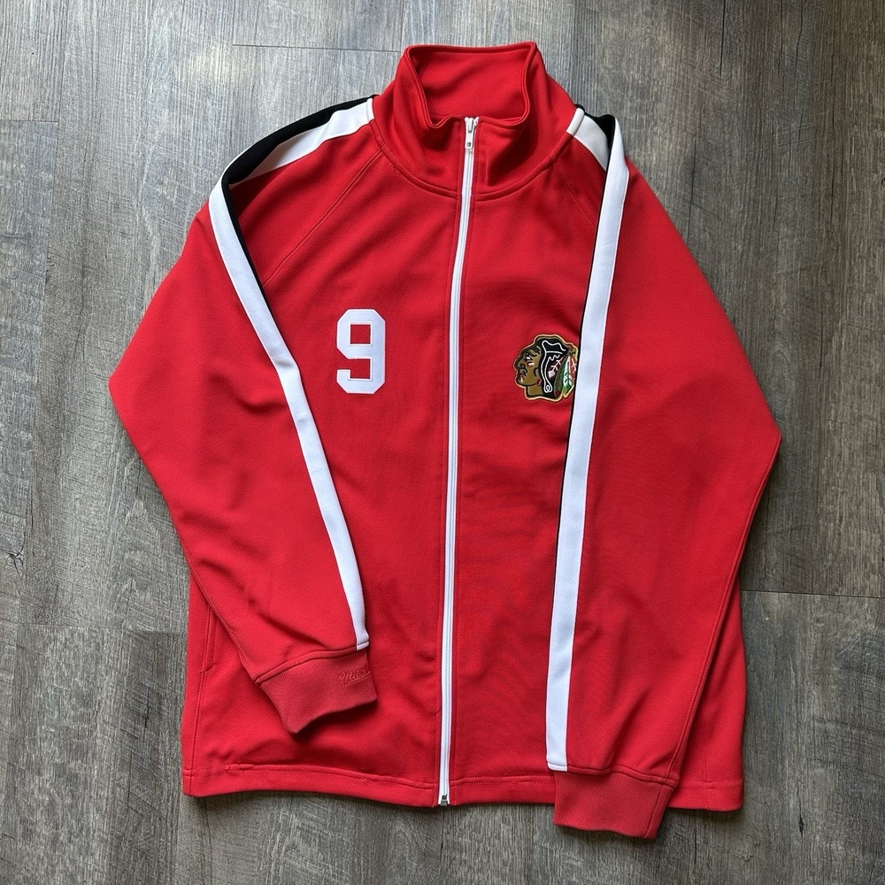 Bobby Hull MITCHELL & NESS 71-72 Authentic Warm Up Jacket Chicago Blackhawks 44